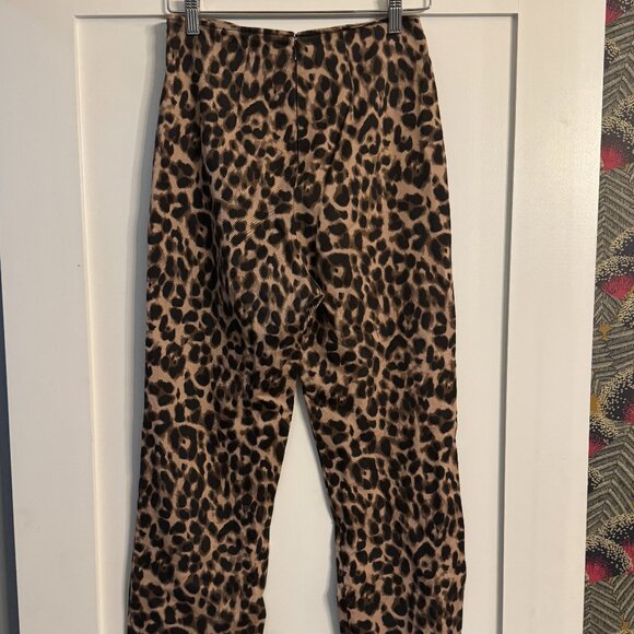 Reformation Pants - Reformation Leopard High-Rise Straight Leg Pants